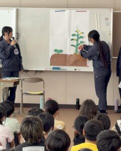 半田農業高校による出前授業で弊社の液体肥料が紹介されました